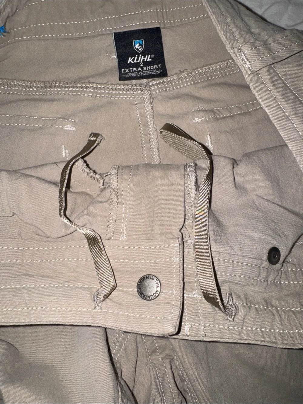 KÜHL Roll-Up Pants Khaki Hiking Camping Cargo Size 2 Short